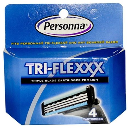 PERSONNA Personna 0201855 Tri-Flexxx Razor System for Men Cartridge Refill - 4 Cartridges 201855